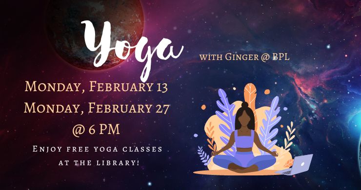 Yoga February 13 and 27 at 6 pm