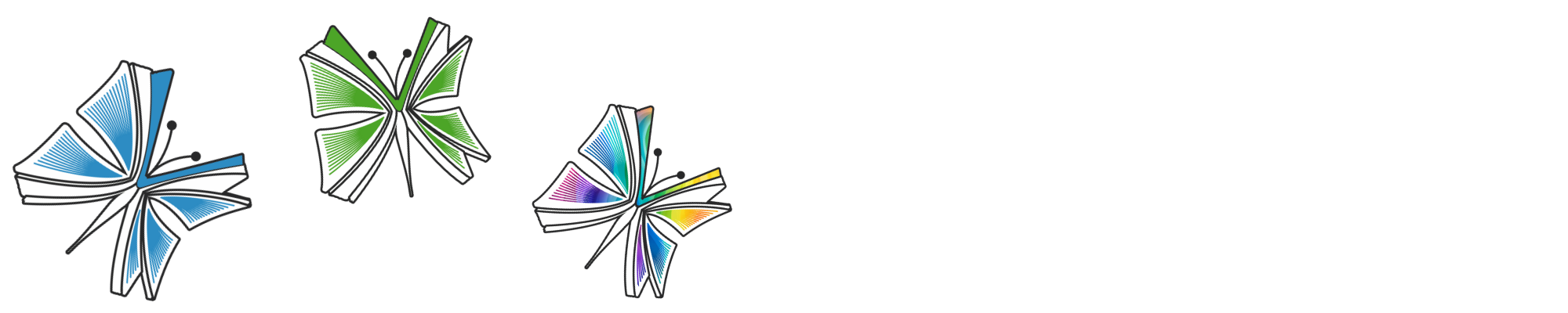 Three Left Butterflies