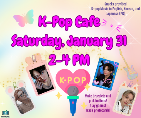 K-Pop Cafe, Saturday, January 31, 2-4 pm