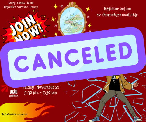CANCELED - Live Action Role Play at the Library, Fading Lights