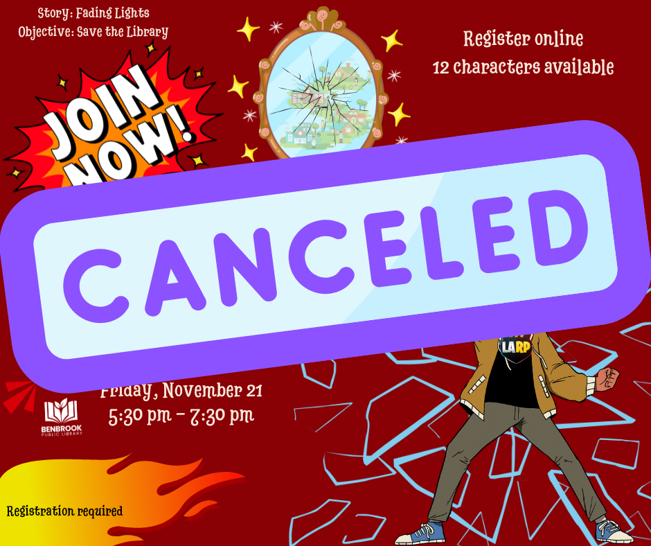 CANCELED - Live Action Role Play at the Library, Fading Lights